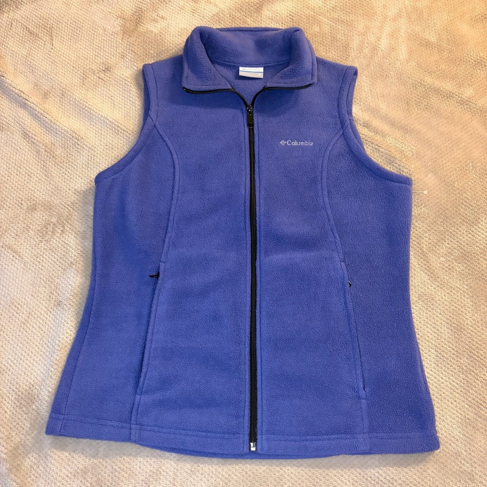 Columbia Purple Fleece Vest Women’s size medium